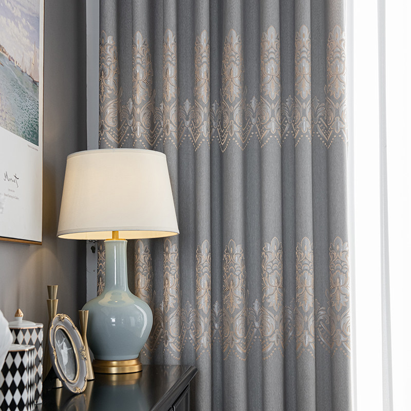 遮阳帘遮光成品2025年新款轻奢北欧提花款卧室少女飘窗落地窗布帘,淘宝优惠券,粉丝福利购,淘宝优惠卷