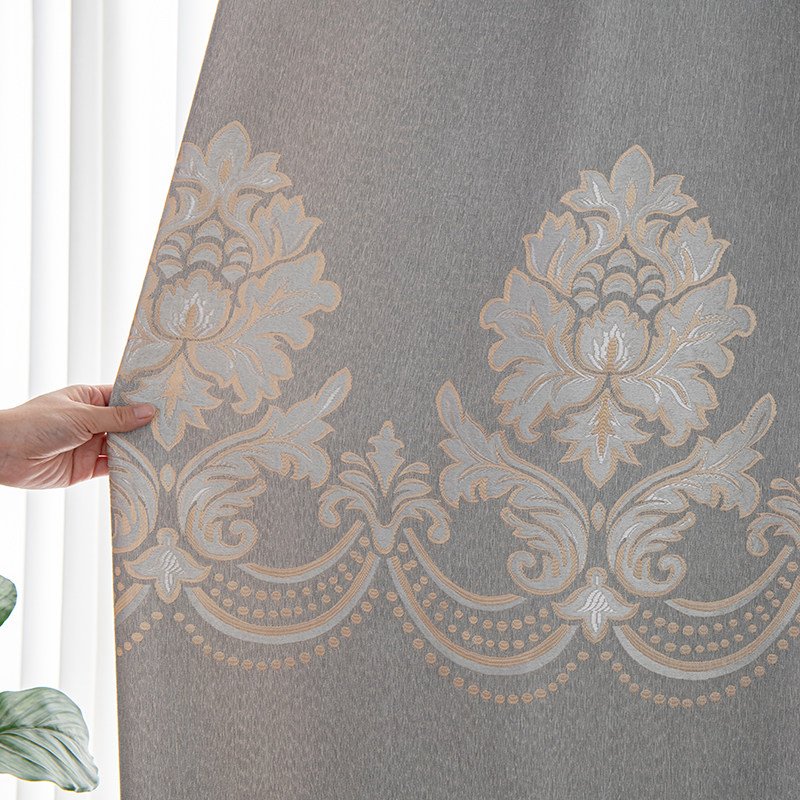遮阳帘遮光成品2025年新款轻奢北欧提花款卧室少女飘窗落地窗布帘,淘宝优惠券,粉丝福利购,淘宝优惠卷