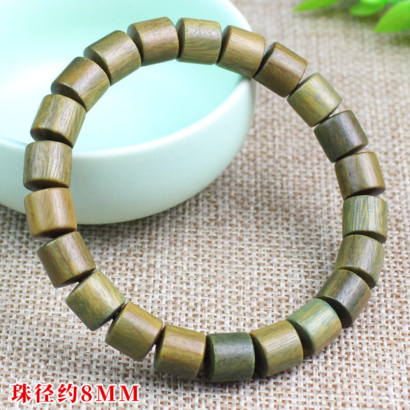绿檀手串个性桶珠单圈男女情侣手链饰品愈创木文玩佛珠檀香木手串,淘宝优惠券,粉丝福利购,淘宝优惠卷