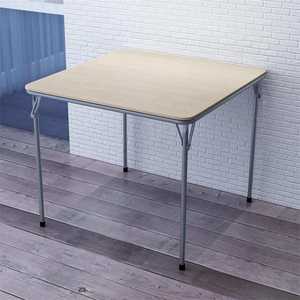 翊通 简易折叠桌子 四人餐桌 棋牌桌 小方桌 麻将桌 单独浅木纹
