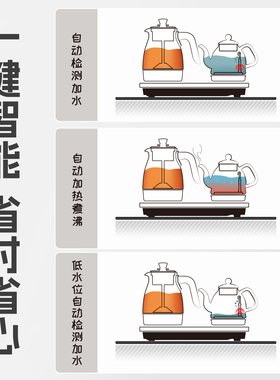 新功全自动底部上水烧水壶煮茶壶