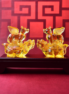 琉璃摆件属马2024龙年吉祥物