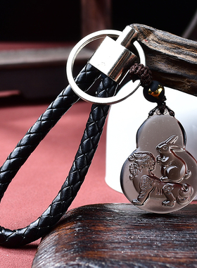 淘运灵阁鸿兔谛听吉祥宏吊坠属狗人吉祥佩戴物2026马年黑曜石项链