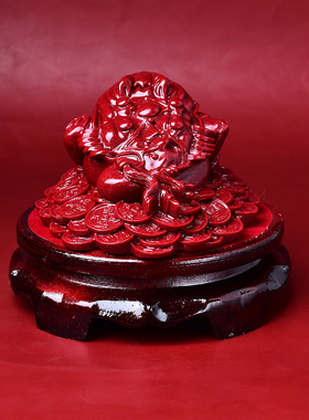 天然朱砂摆件纳福招财旺宅金蟾旺财貔貅镇宅如意雕刻家居聚财吉祥