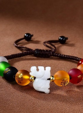 属虎吉祥佩戴物淘运灵阁五岳四神喜合吉祥宏手链男女2026年生肖虎