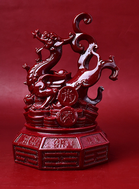 朱砂四神兽摆件青龙白虎朱雀玄武四方位全铜四神兽客厅办公室玄关