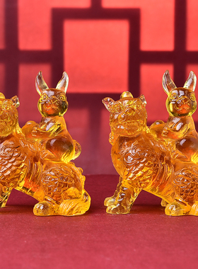 海清阁生肖属狗琉璃摆件