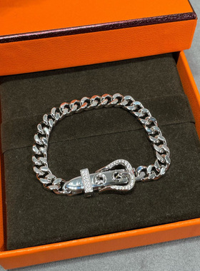 V金镀咪金 皮带款手链欧美冷淡风小众设计 时尚气质个性 厂家直销