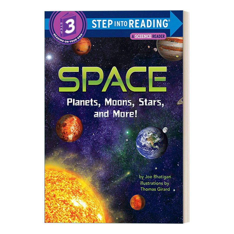 英文原版 Step into Reading 3- Space Planets Moons Stars and More太空行星卫星恒星等英文版进口英语原版书籍-图0