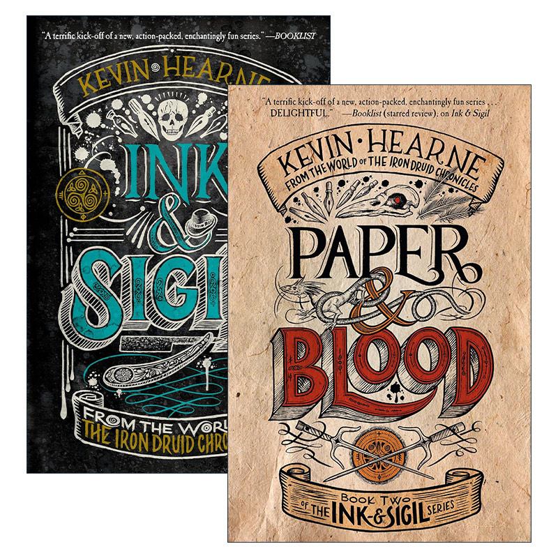 英文原版 Ink & Sigil系列 套装2册 奇幻小说 墨与印 纸与血 Kevin Hearn 英文版 进口英语原版书籍 - 图0