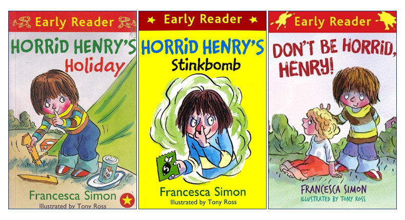 英文原版 Horrid Henry 淘气包亨利3册 儿童章节桥梁书 亨利别那么怕 亨利的假期/臭弹 英文版 进口英语原版书籍