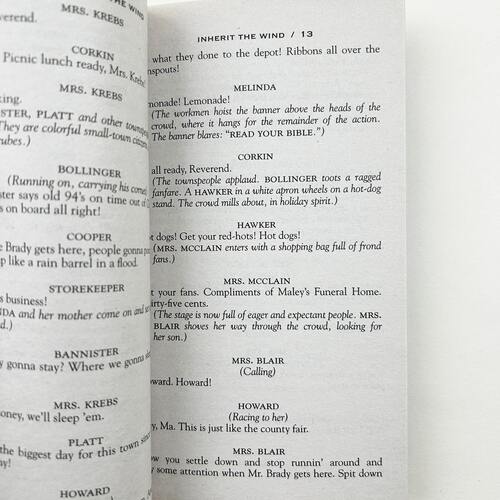 英文原版 Inherit the Wind 风的传人 戏剧 剧本 雄才怪杰 Jerome Lawrence 英文版 进口英语原版书籍 - 图2