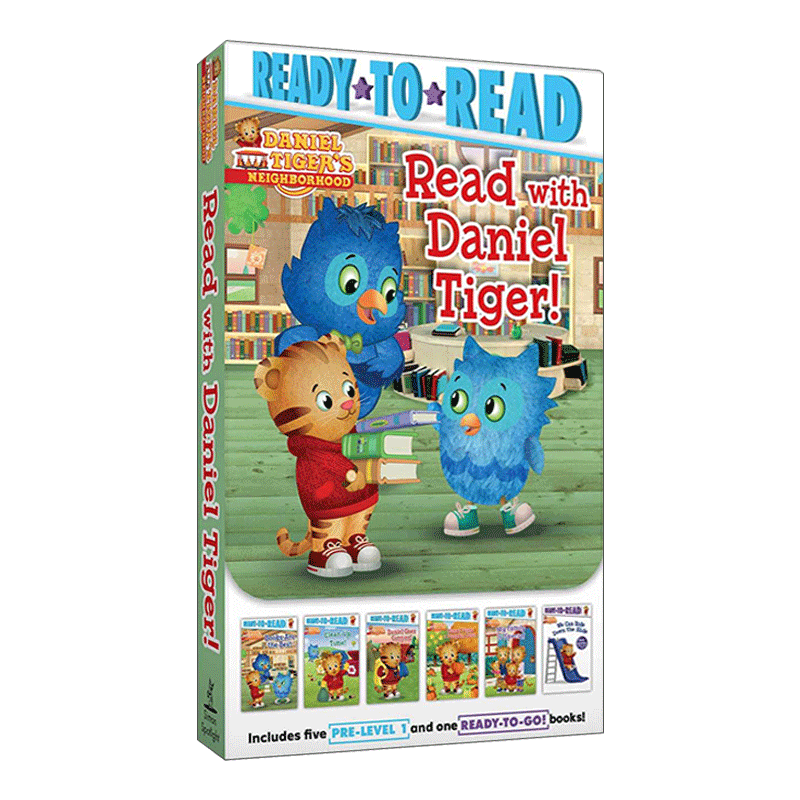 英文原版 Read with Daniel Tiger 跟小老虎丹尼尔一起阅读6本套装合集 Ready to Read准备阅读系列 英文版 进口英语原版书籍