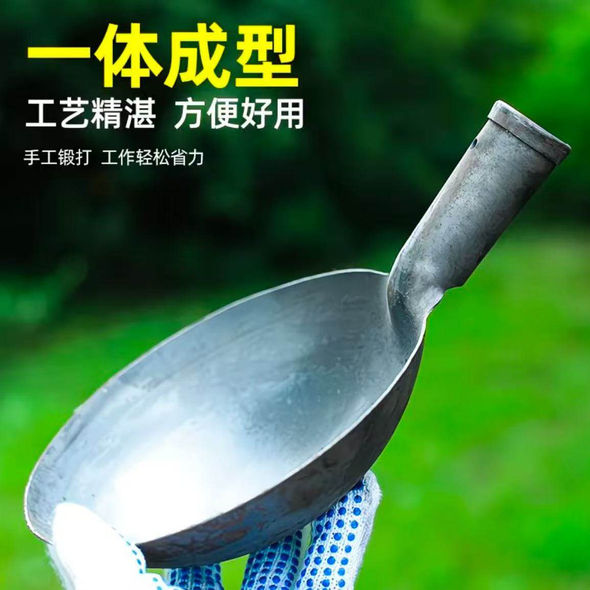 铁勺子头铁瓢家用掏粪勺子挖泥勺子漏勺灰勺马勺粪瓢料铲工地舀勺,淘宝优惠券,粉丝福利购,淘宝优惠卷