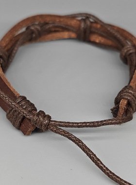 复古民族风皮革编织朋克手链简约百搭异域风情侣闺蜜个性手饰品in