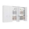 New metal wardrobe ceiling-mounted light luxury high-end bedroom household column-type full hanging clothes area custom wardrobe