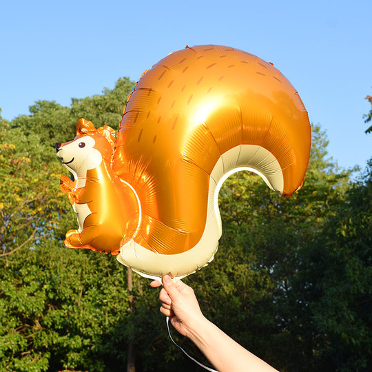 动物造型飘空铝膜气球户外活动婴儿宝宝绑腿充氦气可飞天卡通玩具