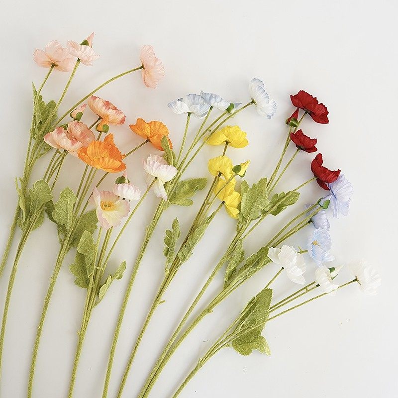 屿后 仿真花虞美人年宵节绢花礼盒装饰客厅摆件拍照道具花店资材,淘宝优惠券,粉丝福利购,淘宝优惠卷