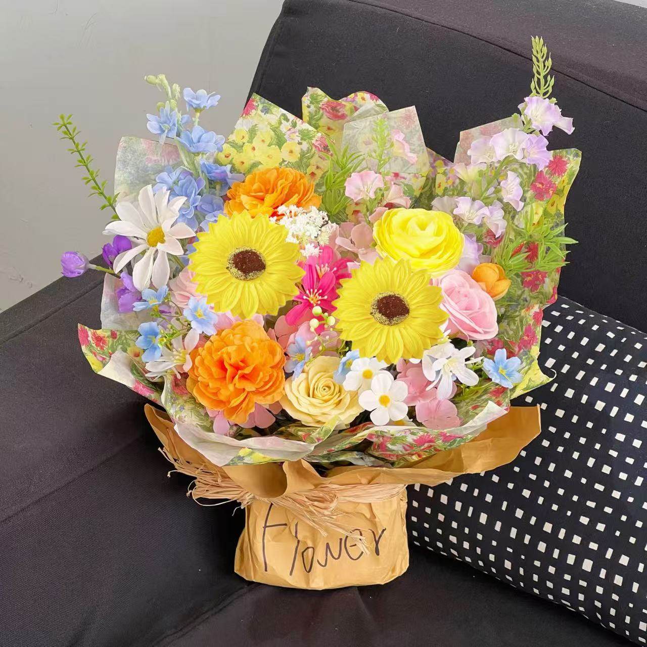 多巴胺油画风香皂永生花束礼物实用生日礼物女生情人节送女友闺蜜,淘宝优惠券,粉丝福利购,淘宝优惠卷