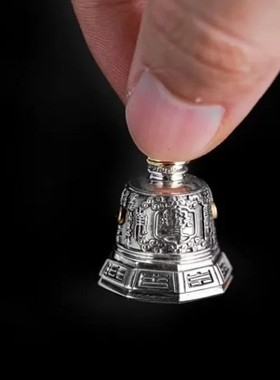 中国风雨渐耳铃铛太极八卦吊坠项链复古国潮挂坠民族风霸气卫衣链