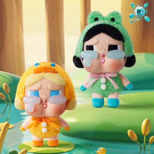 泡泡玛特POPMART哭娃眼泪工厂系列CRYBABY搪胶脸毛绒盲盒手办挂件 - 图1