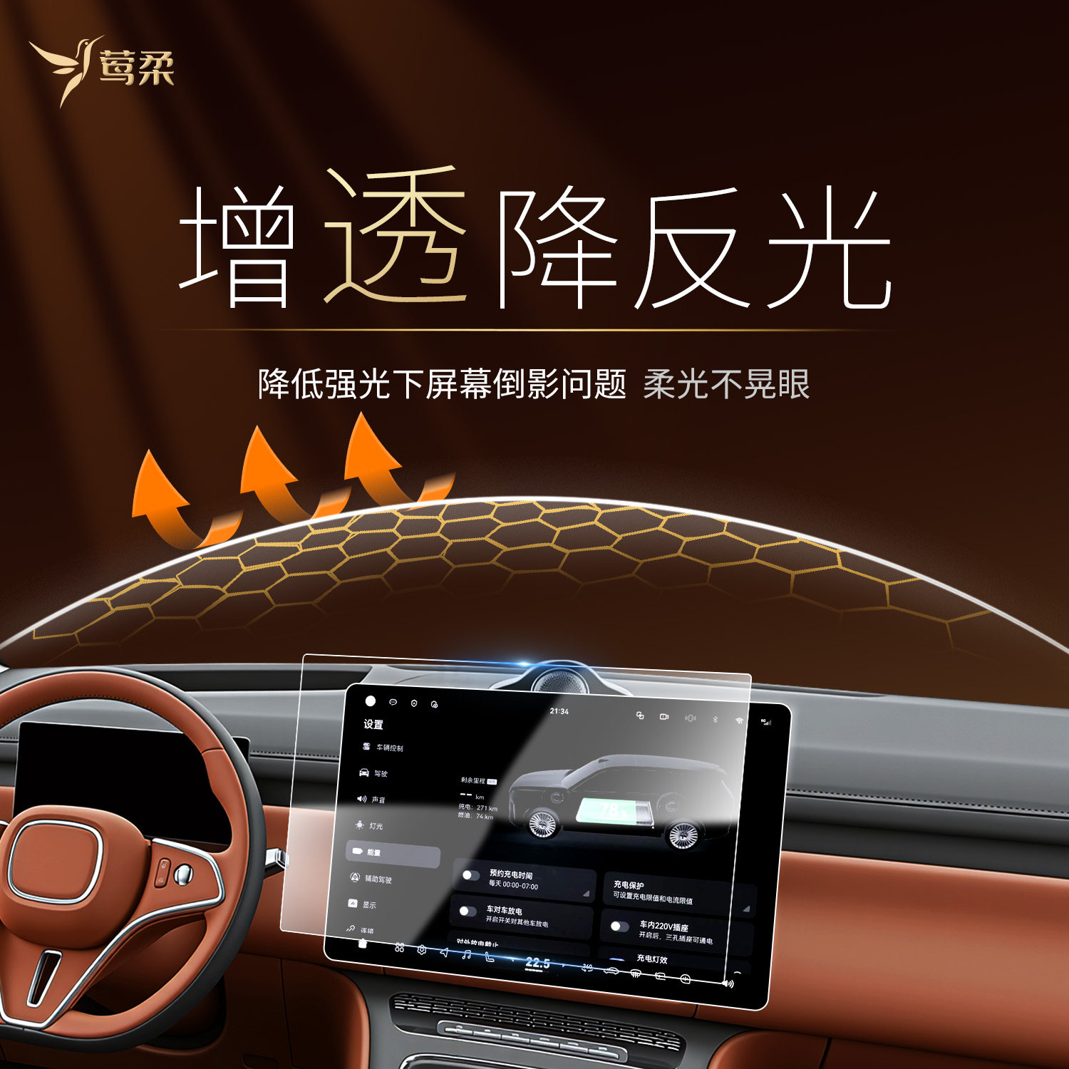 适用岚图泰山中控贴膜屏幕钢化膜车内装饰用品改装件配件神器好物