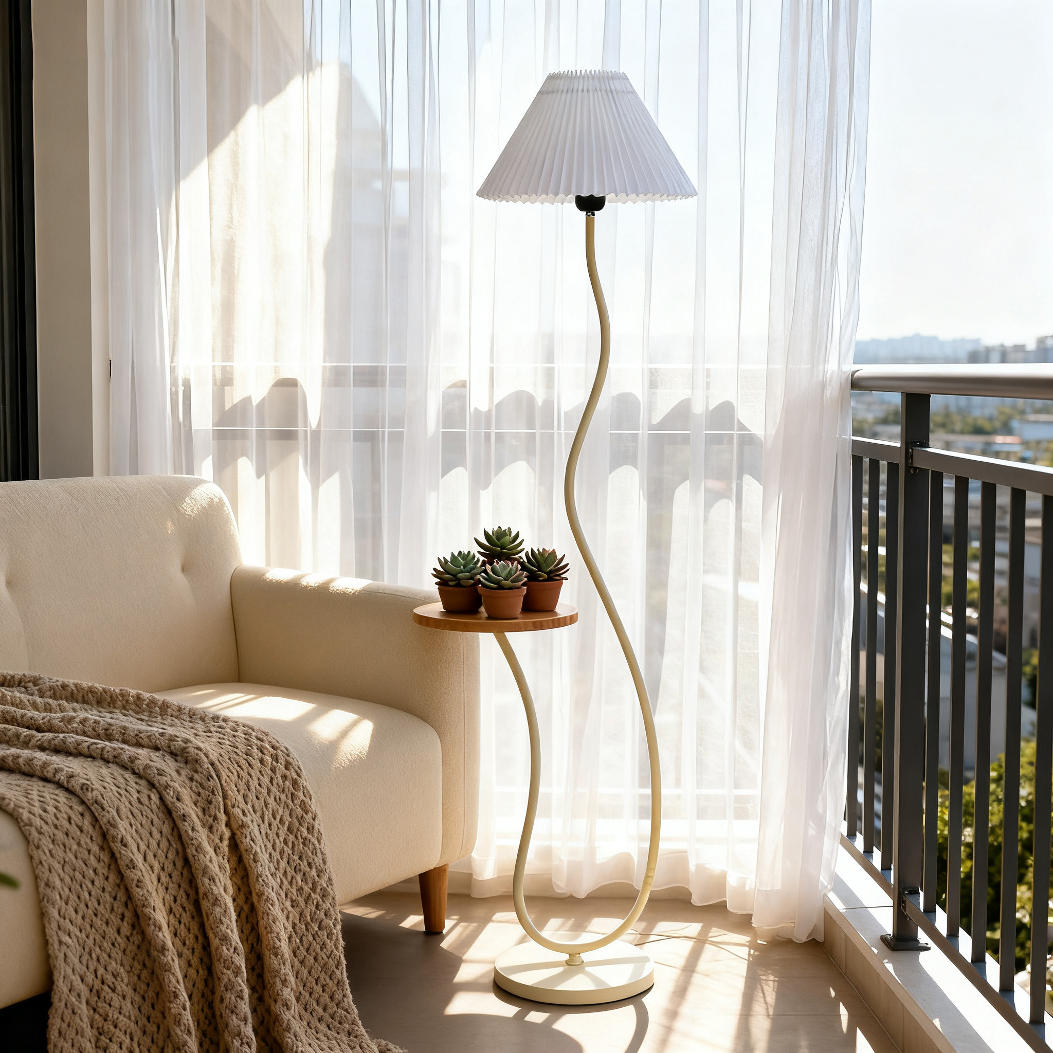 高级感落地灯客厅沙发氛围感2025新款立式台灯卧室床头置物架一体 - 图2