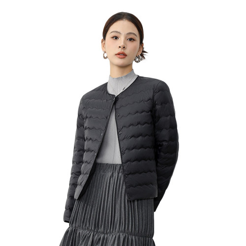 雅鹿轻薄款羽绒服内胆女款2026冬季新款短款内搭修身无领保暖外套 - 图3