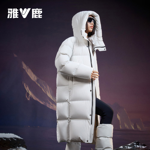 【热核】雅鹿极寒长款羽绒服女冬季2026新款高充绒量超厚东北外套 - 图2