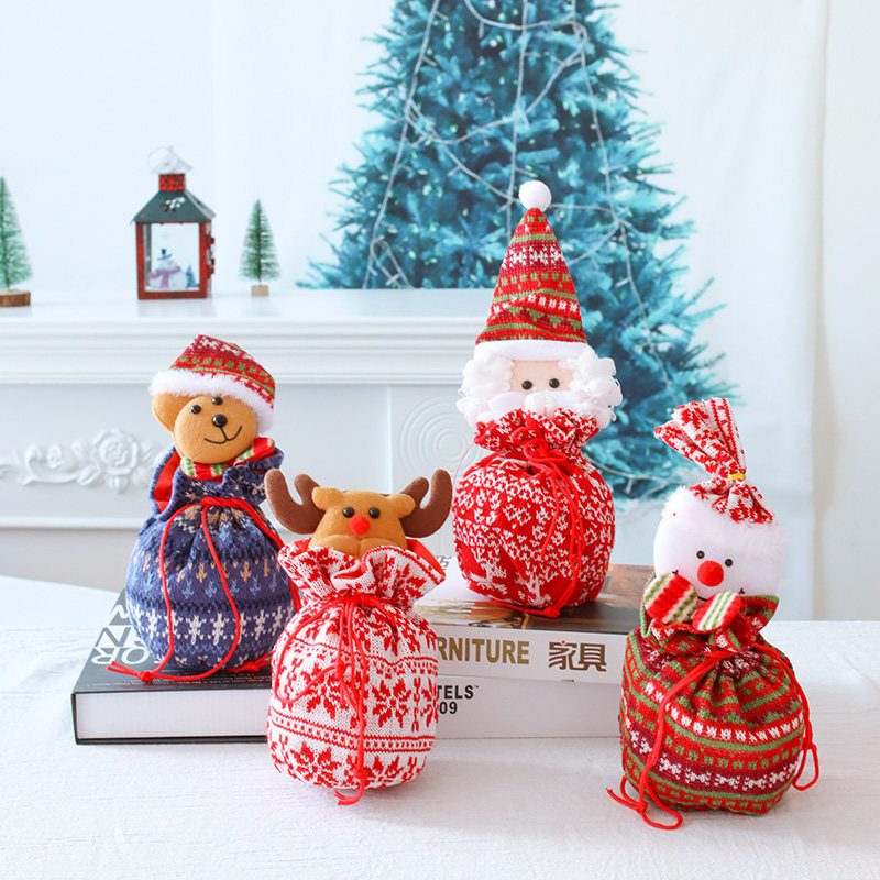 圣诞节礼物袋平安夜苹果礼盒手提糖果袋儿童圣诞老人小礼品包装盒