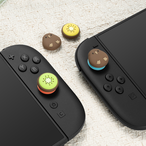 极想任天堂Switch2摇杆帽NS2硅胶摇杆套蘑菇头KIWI按键装饰卡通可爱增高主机游戏手柄配件创意新款 - 图1