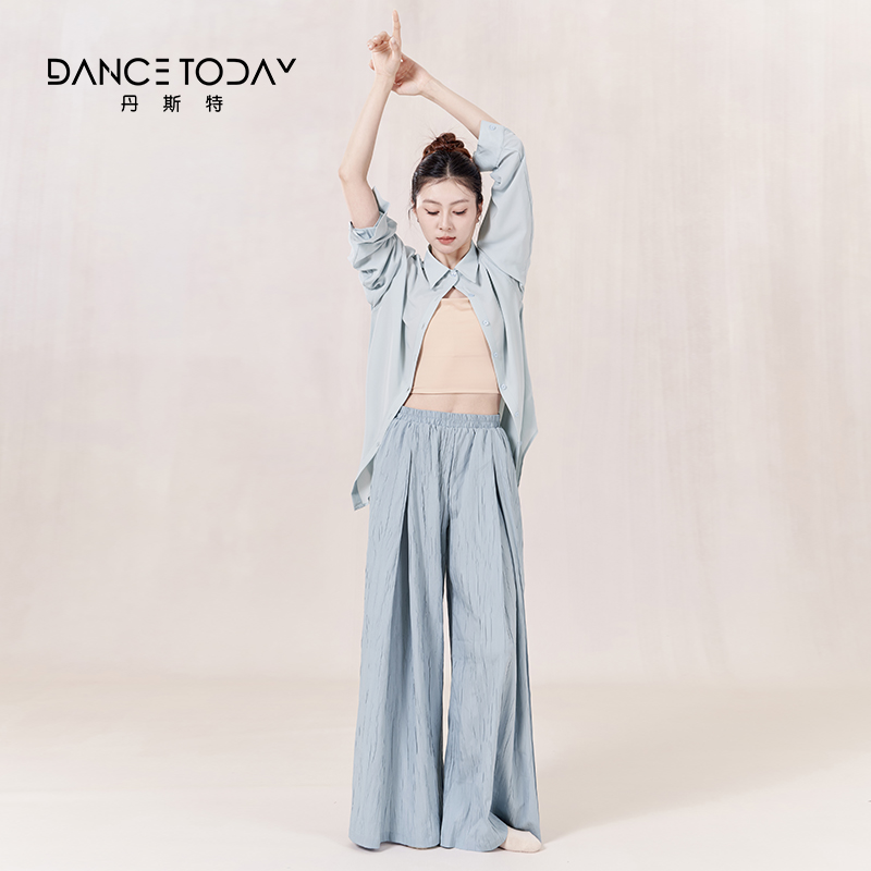 dancetoday现代舞蹈练功服一整套装2025新款中国舞飘逸长袖衬衫女 - 图2
