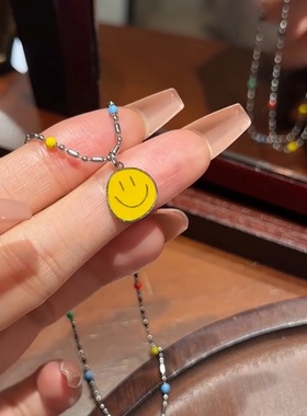 2025新款爆款笑脸项链女