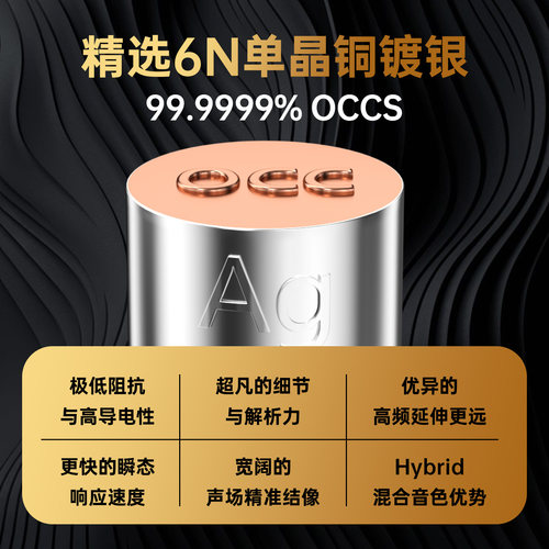 Mps发烧6N单晶铜镀银XLR卡侬平衡音频线公对母音响功放HiFi信号线 - 图0