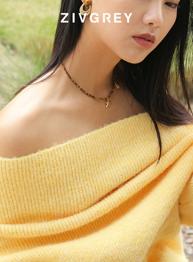 ZIVGREY虎眼石星星贝壳项链