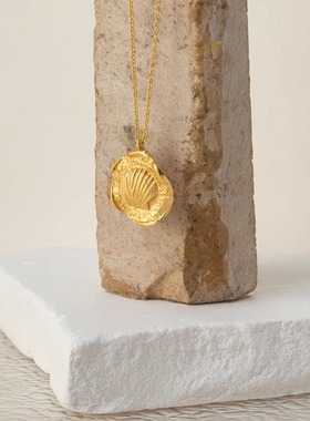 ZIVGREY轻奢复古贝壳金色项链