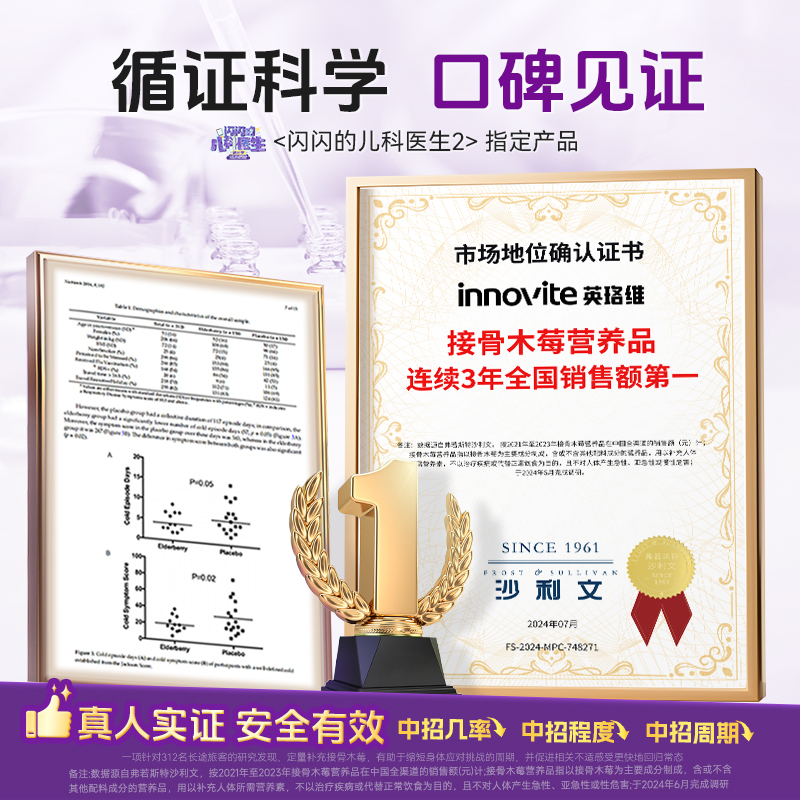 innovite英珞维接骨木莓儿童epicor酵母锌复合维生素C儿童营养品