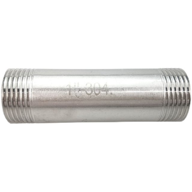 304 stainless steel double-headed pipe wire 6 minutes 1 inch