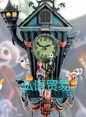 新品钟表树脂工艺品摆件精灵最后的钟声挂件装饰