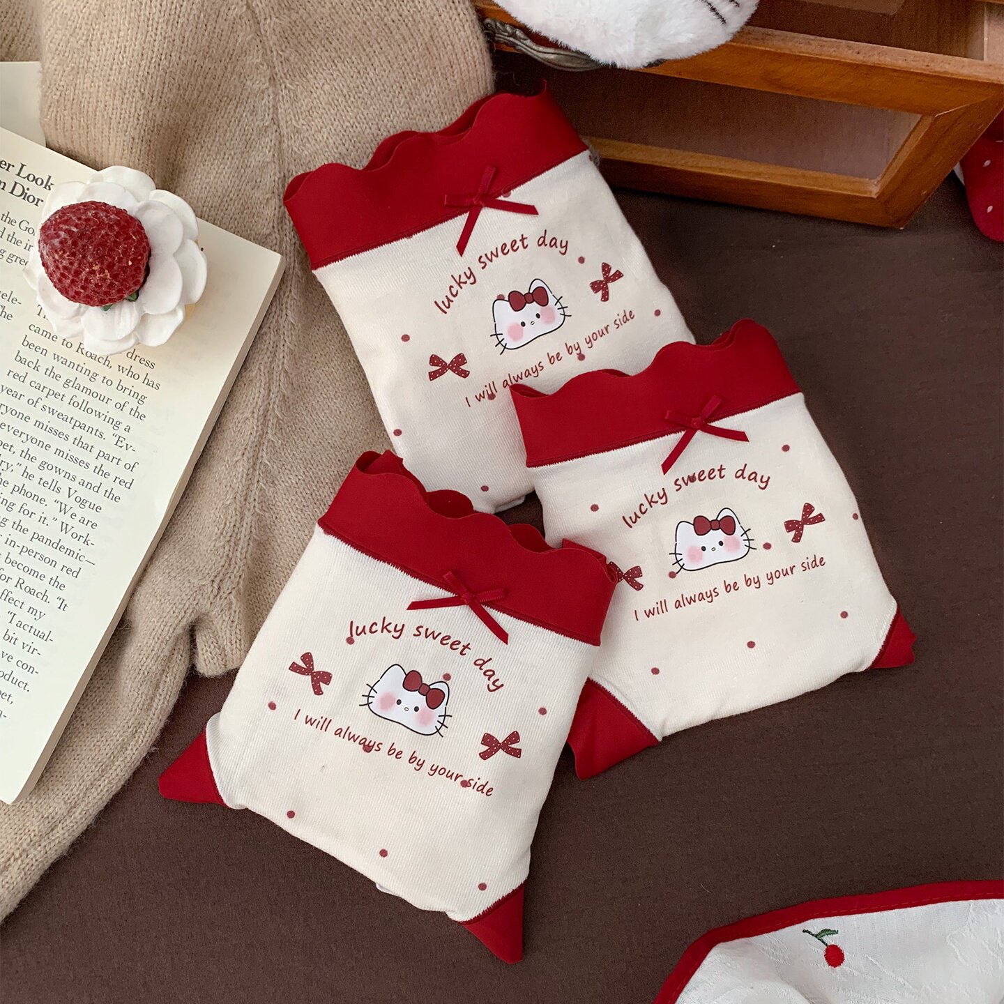 马年红色女士不夹屁股内裤女生胖mm2026新款特大码200斤加肥加大,淘宝优惠券,粉丝福利购,淘宝优惠卷