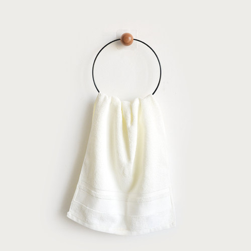 北欧现代简约毛巾环挂环挂毛巾架浴室壁挂擦手巾圈圆环挂圈免打孔 - 图0