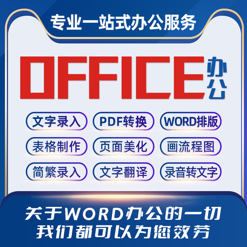 Word排版代做打字服务录入帮做文档格式图片修改美化制作pdf转换