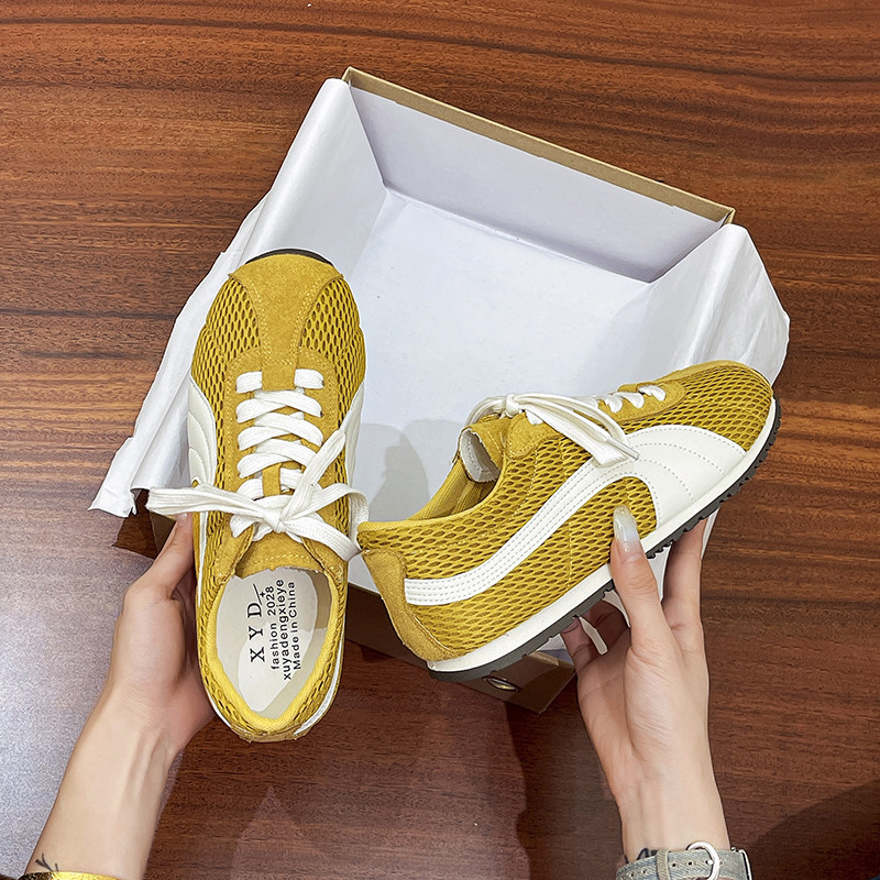 爆款网面德训鞋女2025秋季新款百搭时尚平底休闲运动鞋女阿甘鞋女,淘宝优惠券,粉丝福利购,淘宝优惠卷