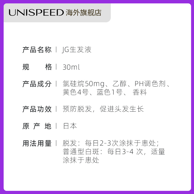 日本jg长生堂生发液小绿瓶生发水斑秃增发育发液固发防脱长发剂 - 图3