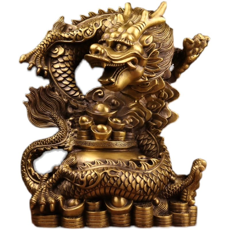 贺玉吉纯铜进宝龙家居客厅聚宝盆 贺玉吉摆件