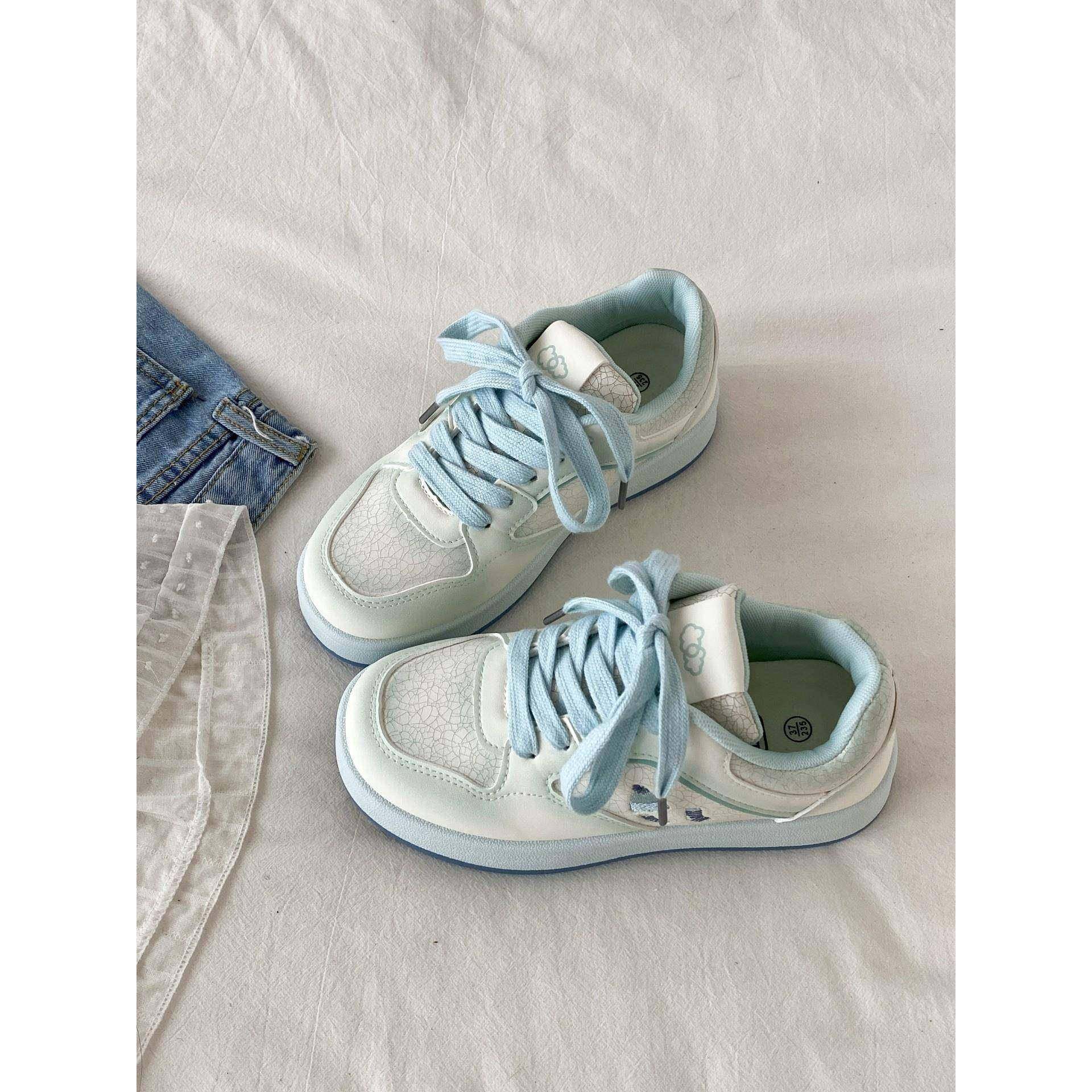 低跟拼色小众刺绣板鞋女款2025新款秋季平底运动小白鞋休闲面包鞋,淘宝优惠券,粉丝福利购,淘宝优惠卷