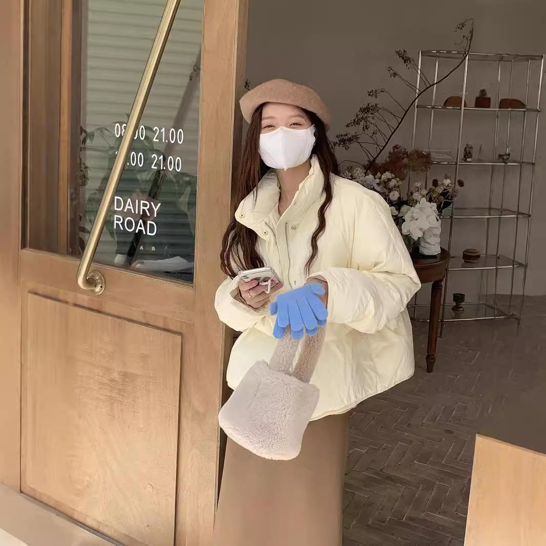 明摩奶呼呼短款羽绒服女2025年新款小个子韩版加厚亮世秋冬季外套 - 图1