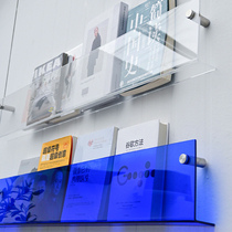 Lifeng Custom Ins Creativity Transparent Acrylic Shelves Klein Blue Books Album Show Shelves Colorful Display Shelves Office Wall-mounted Press Shelf Plotter Magazine Racks