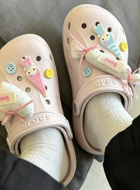 MKOP洞洞鞋配饰高级感鞋扣配件少女风sweet糖果纽扣鞋花适配Crocs