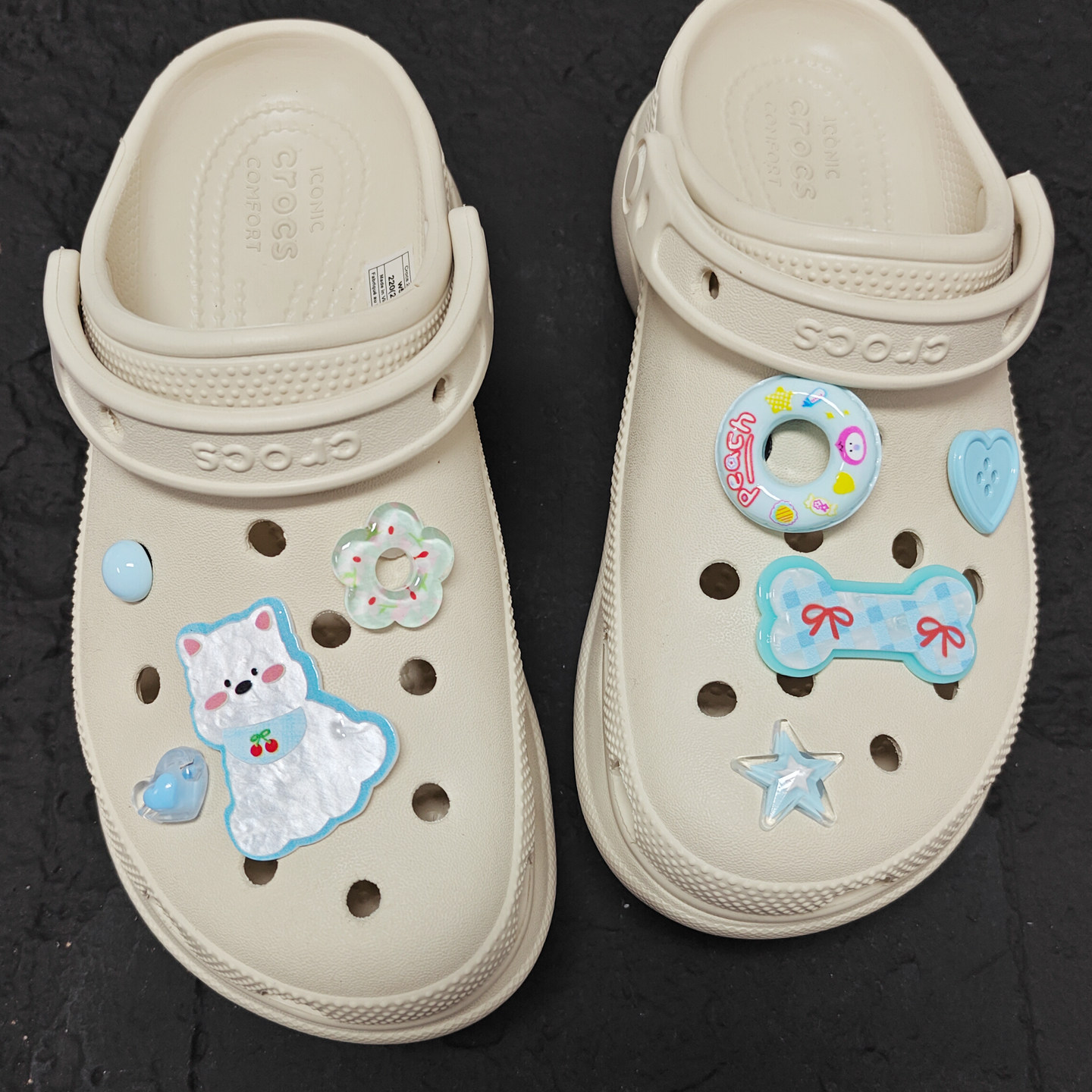 Mkop洞洞鞋配饰diy高级感鞋扣配件小狗骨头鞋花适配Crocs/Cross,淘宝优惠券,粉丝福利购,淘宝优惠卷